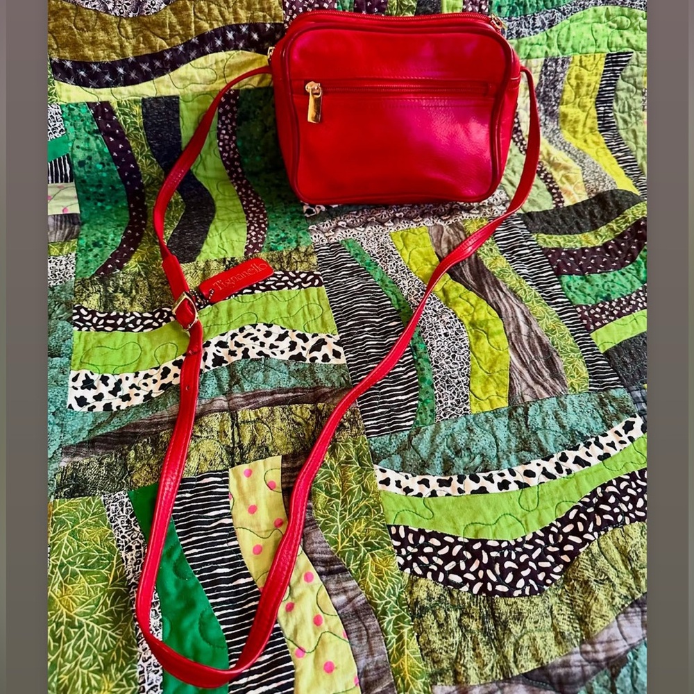 Red Purse with Zippers
